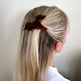 Hand-painted Dachshund Dog Barrette Hair Clip | Eco-Friendly