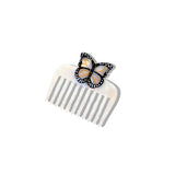 Hand-painted Monarch Butterfly Pocket Hair Comb | Eco-Friendly