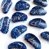 Hand-Painted Zodiac Constellation Hair Claw Clip | Eco-Friendly