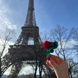 Handmade Origami Rose Stem Flower Claw Hair Clip