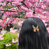 Hand-painted Mini Monarch Butterfly Claw Hair Clip | Eco-Friendly