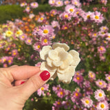 Handmade Origami Gardenia Flower Claw Hair Clip