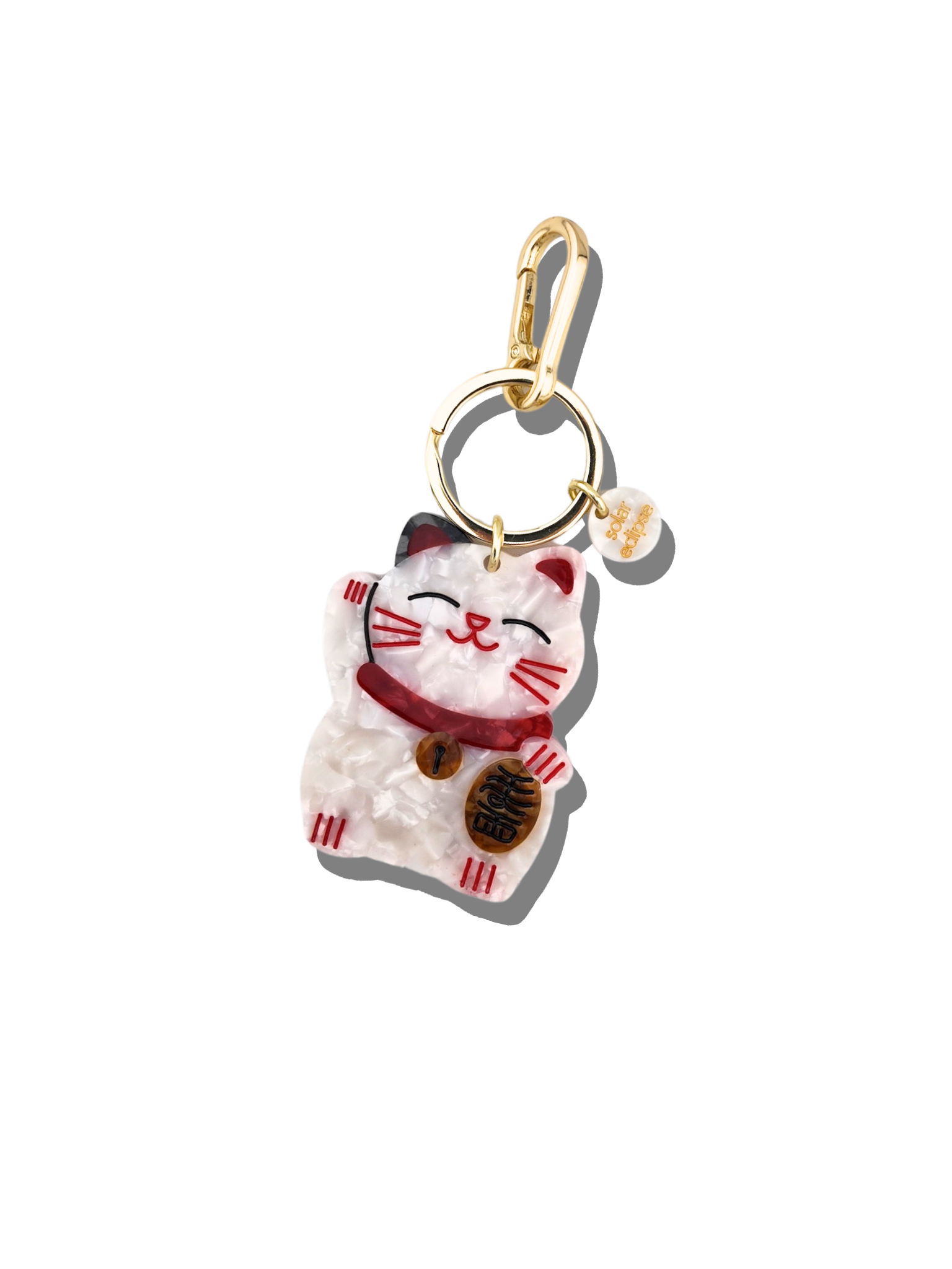 Hand-painted Lucky Cat Bag Charm + Keychain | Eco-Friendly – Solar Hand-painted Lucky Cat Bag Charm + Keychain | Eco-Friendly – Solar