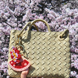 Hand-painted Snake Bag Charm + Keychain | Eco-Friendly