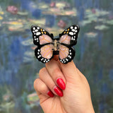 Hand-painted Mini Monarch Butterfly Claw Hair Clip | Eco-Friendly