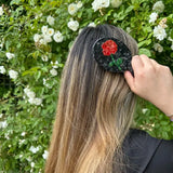 Hand-painted Rose Stem Handbag Hero Brush | Eco-Friendly