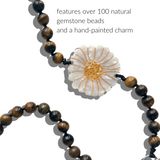 Hand-painted Daisy Gemstone Crossbody Phone Chain