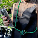 Hand-painted Snake Gemstone Crossbody Phone Chain
