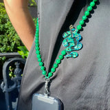Hand-painted Snake Gemstone Crossbody Phone Chain