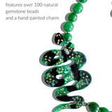 Hand-painted Snake Gemstone Crossbody Phone Chain