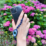 Hand-painted Evil Eye Gemstone Bracelet Phone Chain