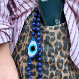Hand-painted Evil Eye Gemstone Bracelet Phone Chain