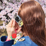 Hand-painted Strawberry Gemstone Bracelet Phone Chain