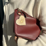 Hand-Painted Celestial Heart Bag Charm + Keychain | Eco-Friendly