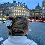 Handmade Origami Gardenia Flower Claw Hair Clip