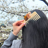 Hand-Painted Puppies Detangling Wide Tooth Hair Comb | Eco-Friendly