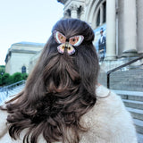 Hand-Painted Emperor Silk Moth Claw Hair Clip | Eco-Friendly