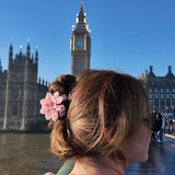 Handmade Origami Peony Flower Claw Hair Clip| Eco-Friendly