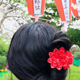 Handmade Origami Peony Flower Claw Hair Clip| Eco-Friendly