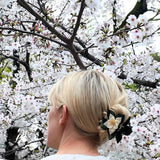 Hand-Painted Origami Magnolia Flower Hair Clip | Eco-Friendly