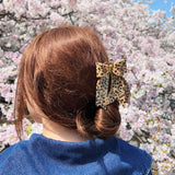 Hand-painted Bow Claw Hair Clip | Eco-Friendly