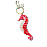Hand-painted Seahorse Bag Charm + Keychain | Eco-Friendly