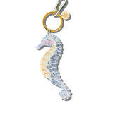Hand-painted Seahorse Bag Charm + Keychain | Eco-Friendly