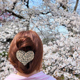 Handmade Heart Lay Down Claw Clip | Eco-Friendly