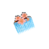 Hand-painted Cherry Blossom Pocket Hair Comb | Eco-Friendly