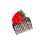 Hand-painted Strawberry Pocket Hair Comb | Eco-Friendly