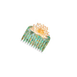 Hand-painted Waterlily Pocket Hair Comb | Eco-Friendly