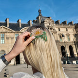 Hand-painted Waterlily Pocket Hair Comb | Eco-Friendly