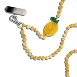 Hand-painted Lemon Gemstone Crossbody Phone Chain