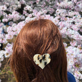 Handmade Mini Heart Lay Down Claw Clip | Eco-Friendly