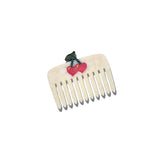 Hand-painted Cherry Hearts Pocket Comb