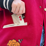 Hand-painted Cherry Hearts Pocket Comb