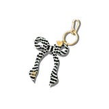 Hand-painted Coquette Bow Bag Charm + Keychain