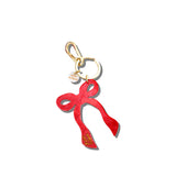 Hand-painted Coquette Bow Bag Charm + Keychain