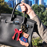 Hand-painted Coquette Bow Bag Charm + Keychain