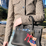 Hand-painted Coquette Bow Bag Charm + Keychain