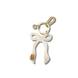 Hand-painted Coquette Bow Bag Charm + Keychain
