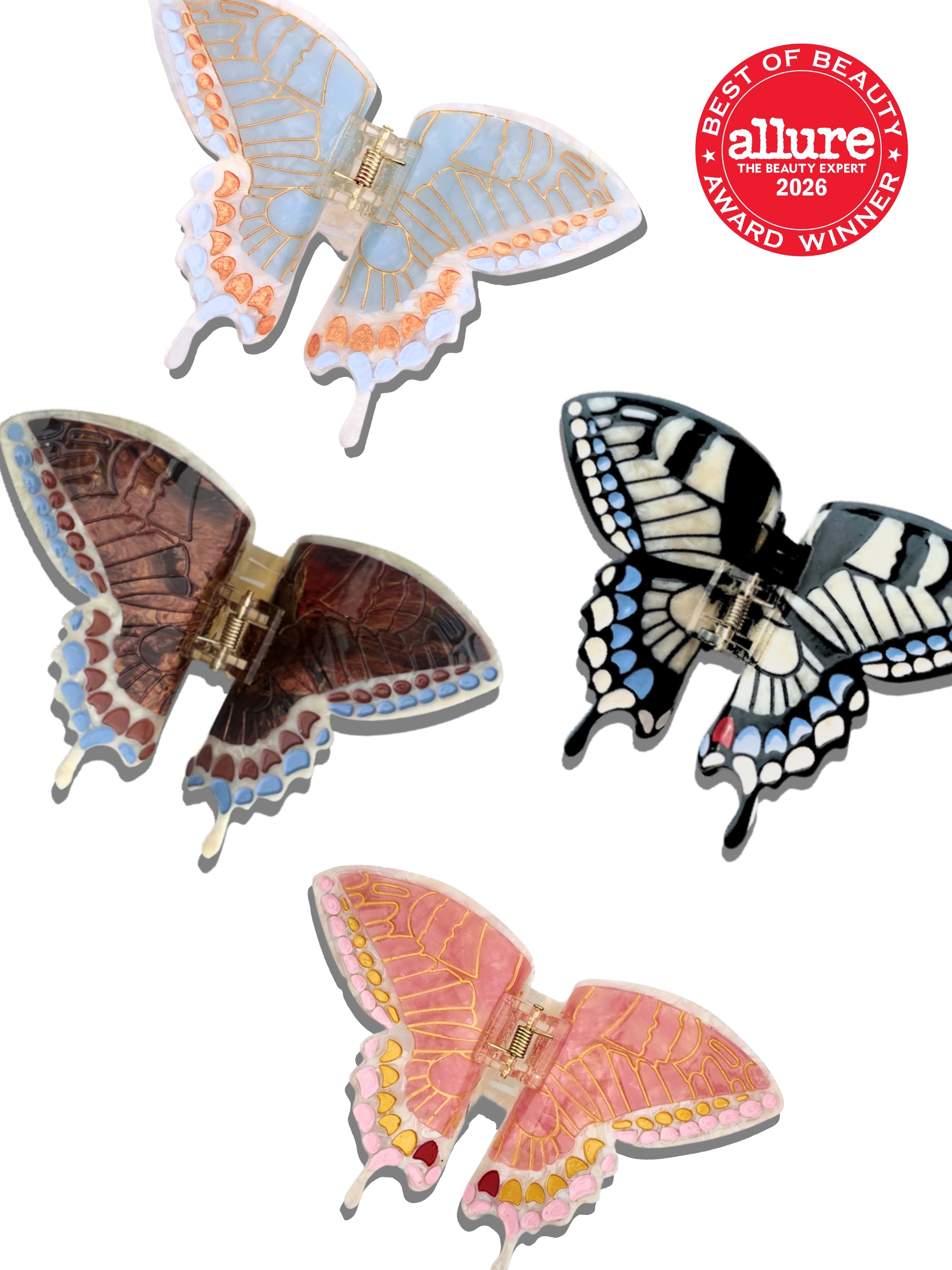 Hand-painted Swallowtail Butterfly Claw Clip | Solar Eclipse