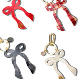 Hand-painted Coquette Bow Bag Charm + Keychain