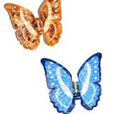 Hand-Painted Morpho Butterfly Claw Hair Clip | Eco-Friendly