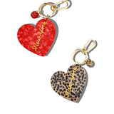 Hand-painted New York Heart Bag Charm + Keychain | Eco-Friendly