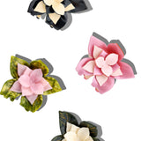 Hand-Painted Origami Magnolia Flower Hair Clip | Eco-Friendly