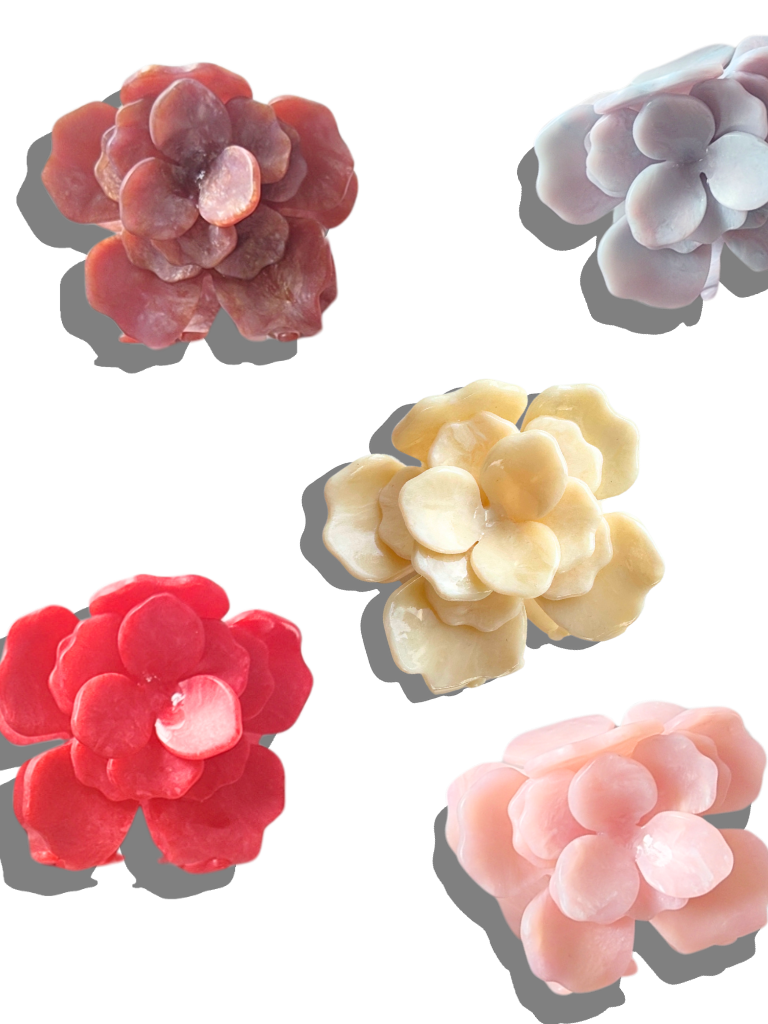 plastic plant hair clip Handmade Origami Gardenia Flower Claw Hair Clip – Solar Eclipse