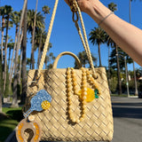 Hand-painted Lemon Gemstone Crossbody Phone Chain