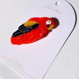 Hand-painted Parrot Bird Claw Hair Clip | Eco-Friendly