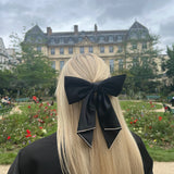 Gem Embellished Satin Bow